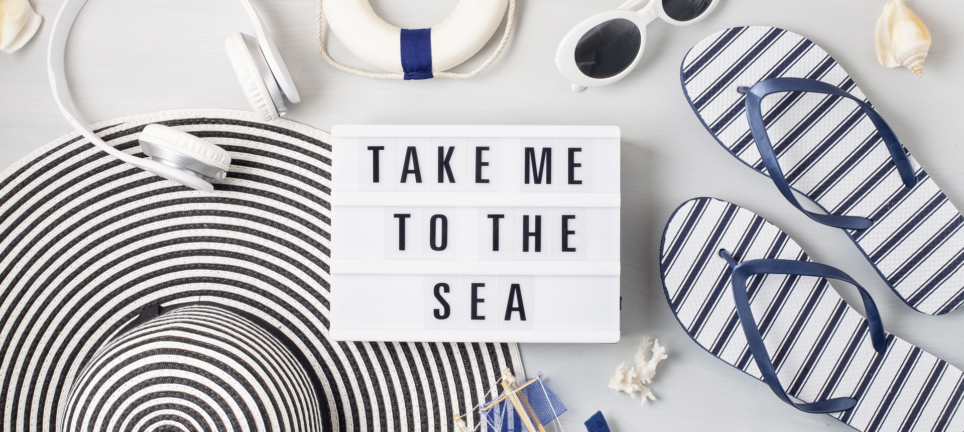 Summer vacation, travel, tourism concept flat lay. Beach, countryside, casual urban accessories