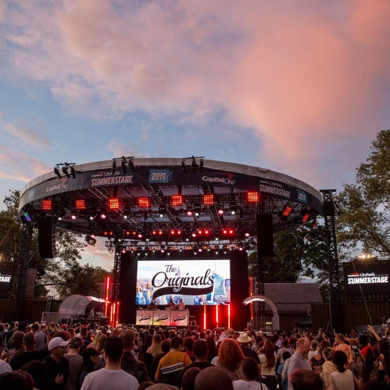 concert during sunset