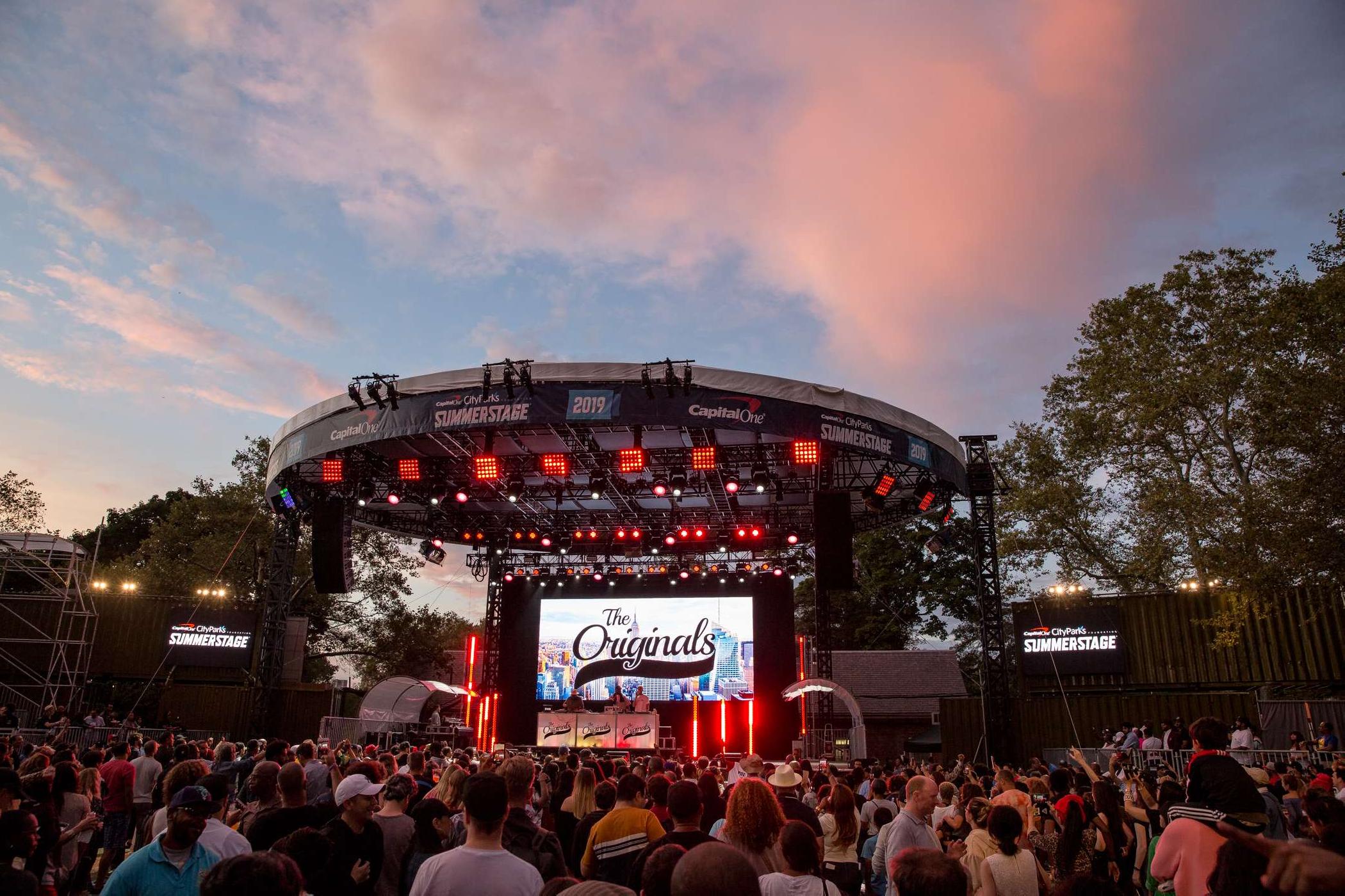 concert during sunset